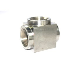 SS Tee Solid Body Female Thread Stainless Steel 304